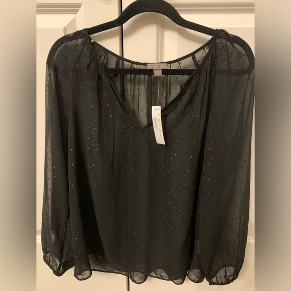 J. Crew Tops - JCrew Point Sur sheer black blouse New with Tags